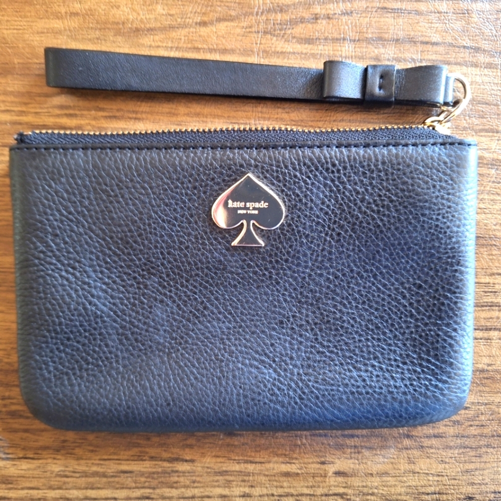 Kate Spade Authentic Leroy St Bacchus Leather Wristlet